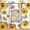 3d Inflated Sunflower Classy Tumbler Png