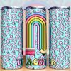 3d Inflated Teacher Rainbow Tumbler Png