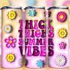 3d Inflated Thick Thigh Summer Vibes Tumbler Png
