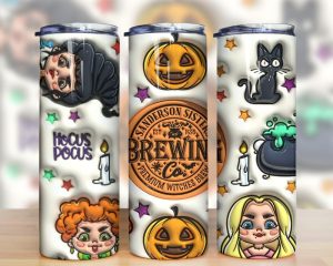 3d Inflated Witch Drewing Co Tumbler Png