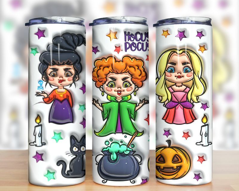 3d Inflated Witch Hocus Pocus Tumbler Png 3d Inflated Witch Hocus Pocus Tumbler Png