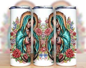 3d La Virgin De Guadalupe Tumbler Png