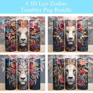3d Leo Zodiac Tumbler Png
