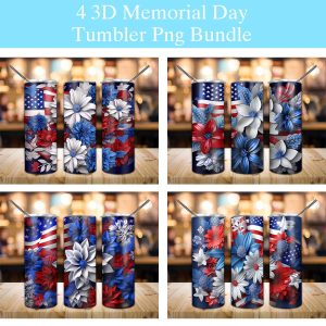 3d Memorial Day Tumbler Png