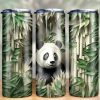 3d Panda In Forest Tumbler Png