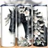 3d Paper Black Horse Tumbler Png