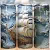 3d Realistic Pirate Ship Tumbler Png