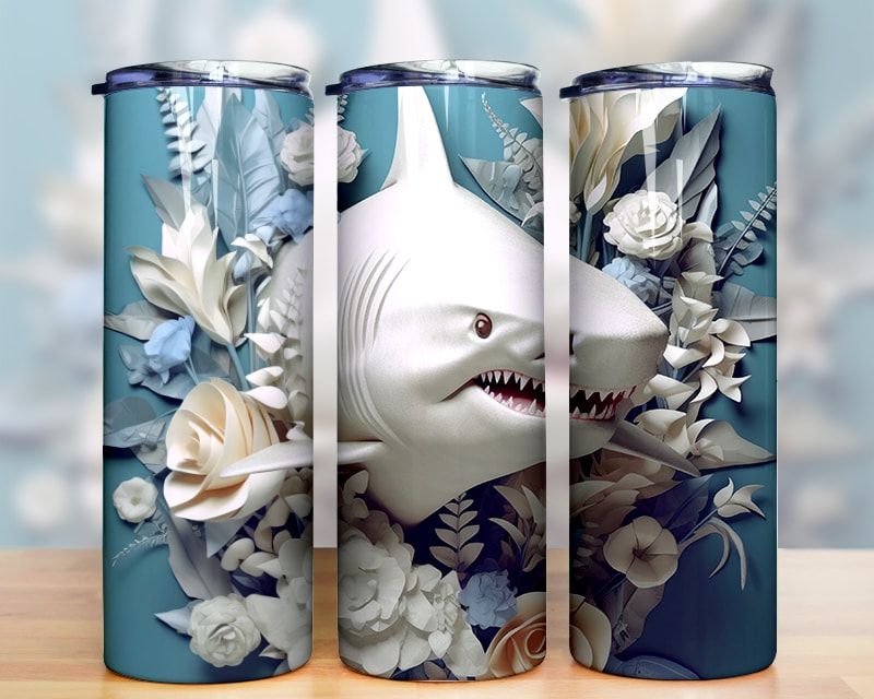 3d Realistic White Shark Tumbler Png 3d Realistic White Shark Tumbler Png