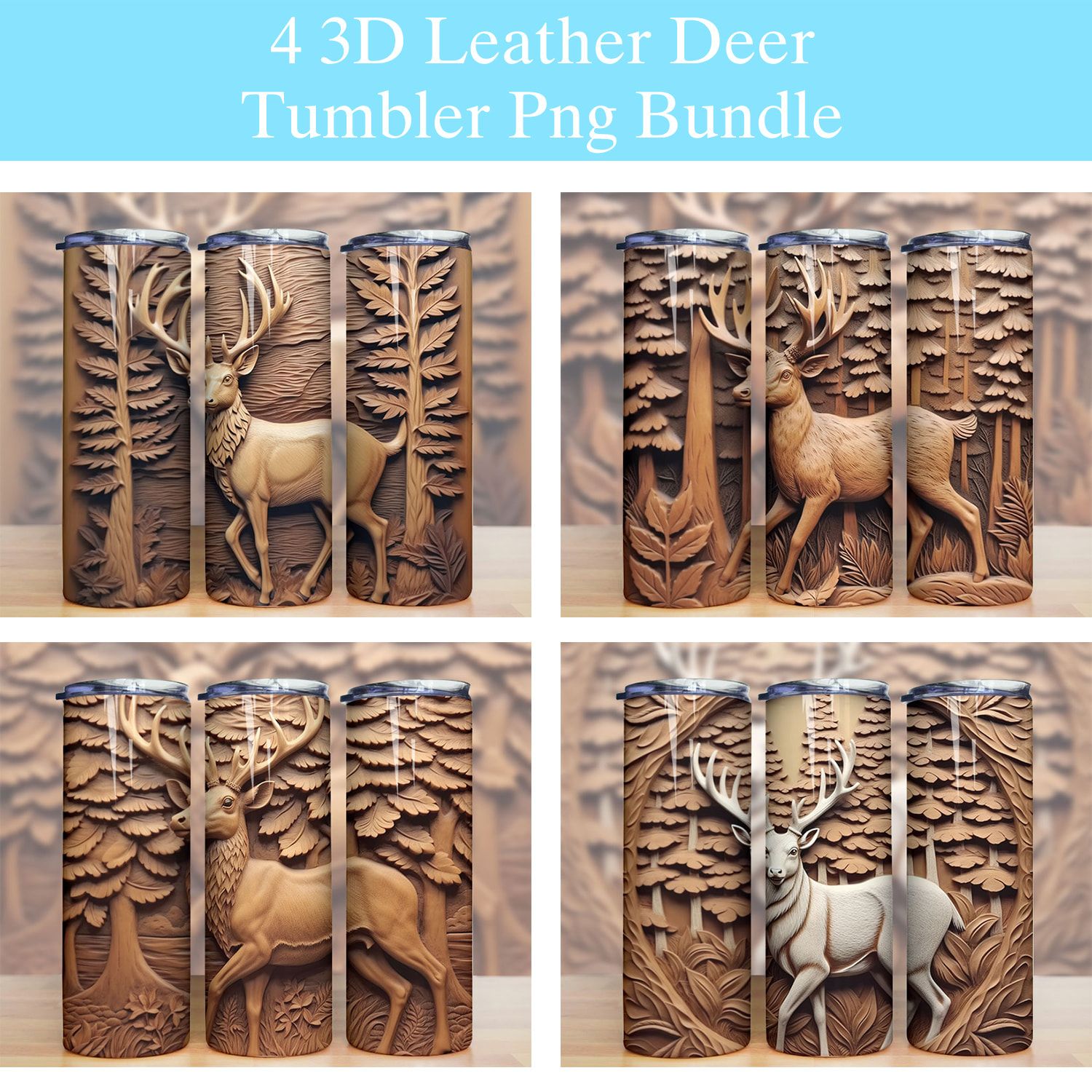 3d Rustic Leather Deer Tumbler Png 3d Rustic Leather Deer Tumbler Png