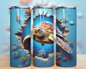 3d Sea Turtle Tumbler Png 2