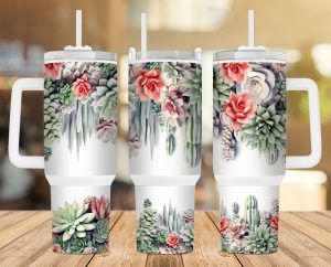 3d Succulent Cacti Tumbler Png