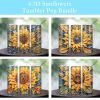 3d Sunflowers Tumbler Png