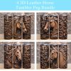 3d Tooled Leather Horse Tumbler Png