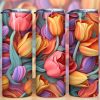 3d Tulips Flowers Tumbler Png