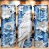 3d White Cockatoo Parrot Flowers Tumbler Png