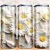 3d White Daisy Tumbler Png