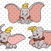 3pcs Dumbo SVG Bundle, Disney SVG