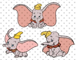 3pcs Dumbo SVG Bundle, Disney SVG