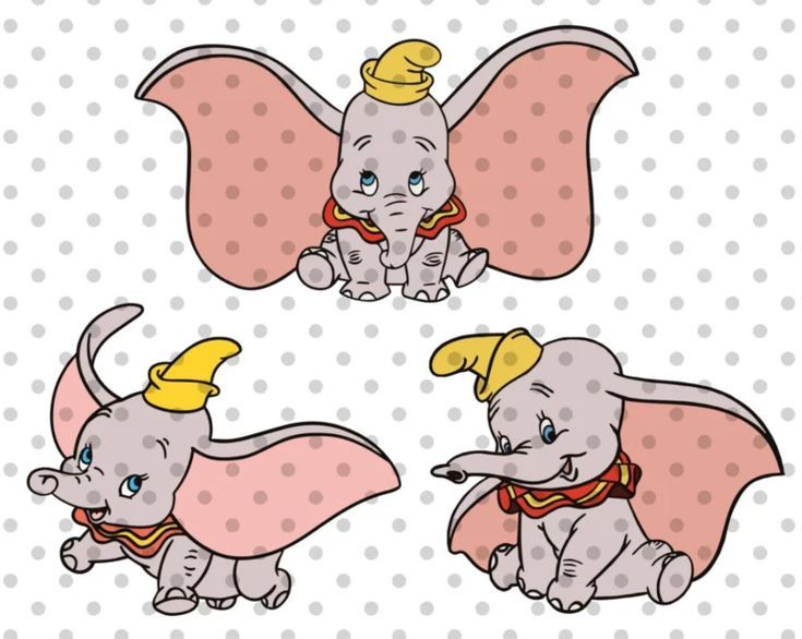 3pcs Dumbo SVG Bundle, Disney SVG 3pcs Dumbo SVG Bundle, Disney SVG