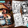 4 Fairy Mice Coloring Page