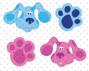 4pcs Clues Dog Svg Bundle, Dog blue svg, Blues Clues cut file