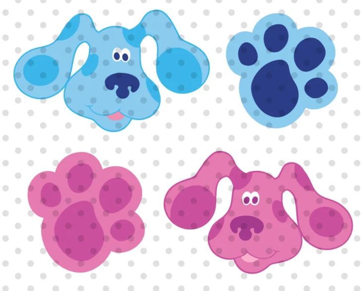 4pcs Clues Dog Svg Bundle, Dog blue svg, Blues Clues cut file 4pcs Clues Dog Svg Bundle, Dog blue svg, Blues Clues cut file