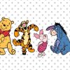 4pcs Winnie and Friends svg, Disney The Pooh svg