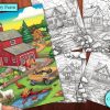 6 Country Farm Coloring Page