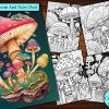 6 Mushroom And Fairy Dust Coloring Page
