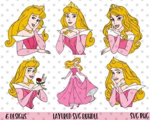 6pcs Aurora SVG Bundle, Sleeping Beauty Svg,Disney Princess Svg