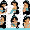 6pcs, Jasmine Princess SVG, Disney Indian princess svg