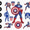 9 Pack Bundle Captain American Svg File