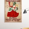 A Girl Loved Christmas Poster Print, Digital Poster Wall Art