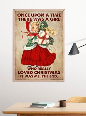 A Girl Loved Christmas Poster Print, Digital Poster Wall Art