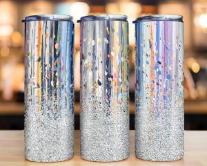 Abstract Confetti Tumbler Png