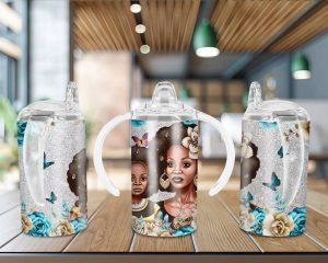 Afro Mom Sippy Cup Sublimation Design