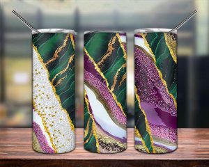 Agate Milky Way Mardi Gras Tumbler Png