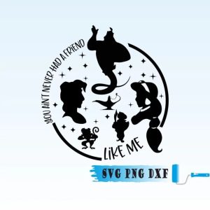 Aladdin SVG, Never Had a Friend Like Me SVG