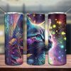 Alcohol Ink Kitten Tumbler Png