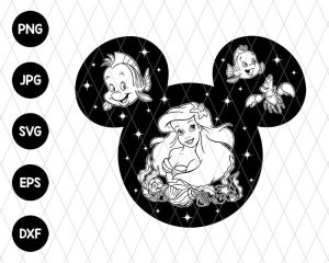 All Princesses Mouse Head Svg File 2
