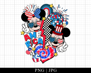 America Mickey Minnie Png