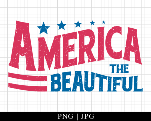 America The Beautiful Retro Png