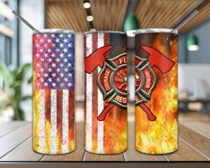 American Firefighter Tumbler PNG
