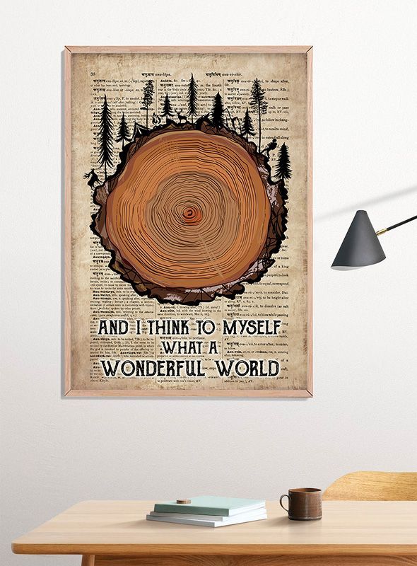 And I Think to Myself What a Wonderful World Poster Print, Digital Poster Wall Art And I Think to Myself What a Wonderful World Poster Print, Digital Poster Wall Art