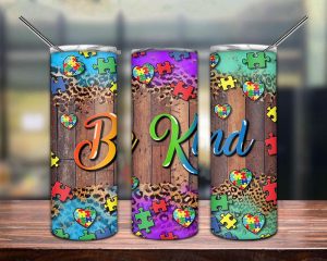Autism Be Kind Tumbler Png