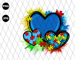 Autism Hearts Png
