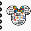 Autism Mouse Minnie Head Svg File