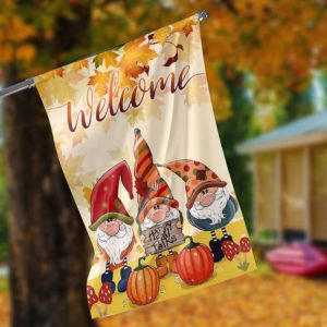 Autumn Gnome Happy Fall Garden Flag – 12×18 Garden Flag