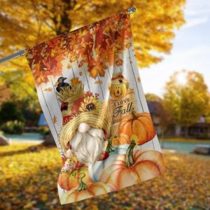 Autumn Gnome Pumpkin Garden Flag – 12×18 Garden Flag