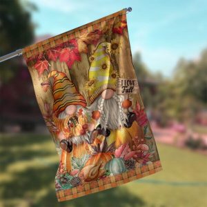 Autumn Gnome Pumpkin Garden Flag – 12×18 Garden Flag